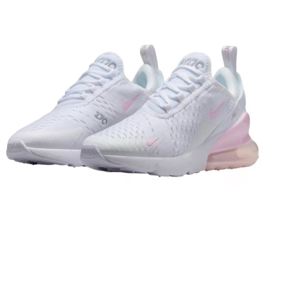 Nike Air Max 270 White and Pink Sneakers